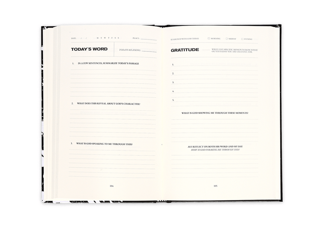 HIS VOICE: A 90-Day Christian Journal to Hear God’s Voice (Black Cover)